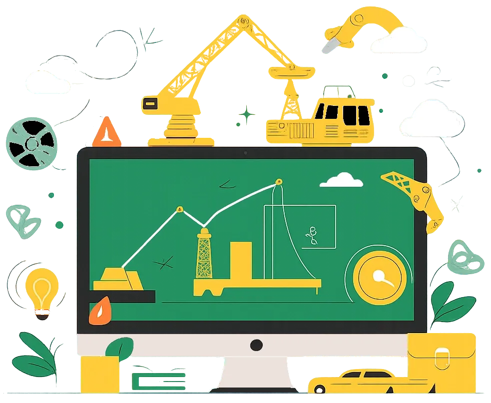Website construction illustration